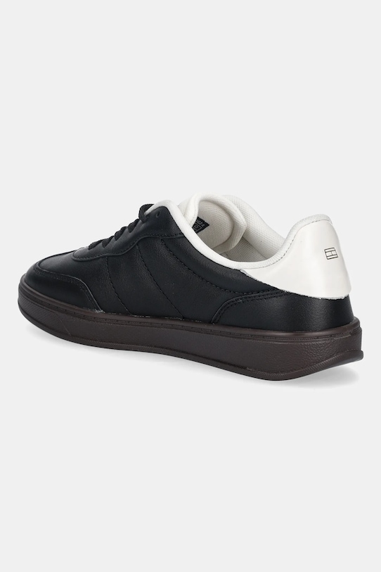 Obuwie Tommy Hilfiger sneakersy skórzane TH HERITAGE SNEAKER SHINY FW0FW08823 czarny