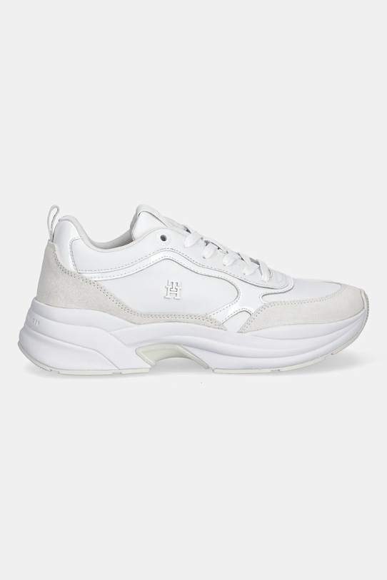Tommy Hilfiger sneakersy skórzane TH CHUNKY RUNNER PATENT FW0FW08840 biały AW25