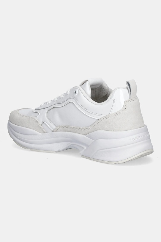 Obuwie Tommy Hilfiger sneakersy skórzane TH CHUNKY RUNNER PATENT FW0FW08840 biały