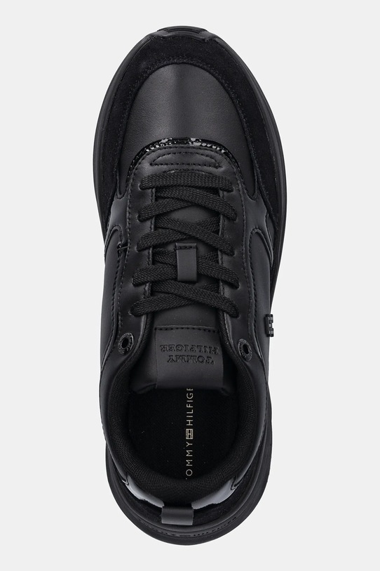 Kožne tenisice Tommy Hilfiger TH CHUNKY RUNNER PATENT crna FW0FW08840