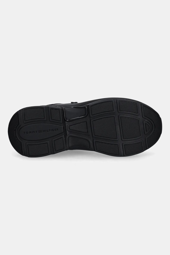 Kožne tenisice Tommy Hilfiger TH CHUNKY RUNNER PATENT FW0FW08840 crna