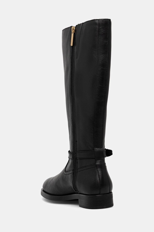 Obuwie Tommy Hilfiger kozaki skórzane TH BUCKLE RIDING LTHR LONG BOOT FW0FW08873 czarny