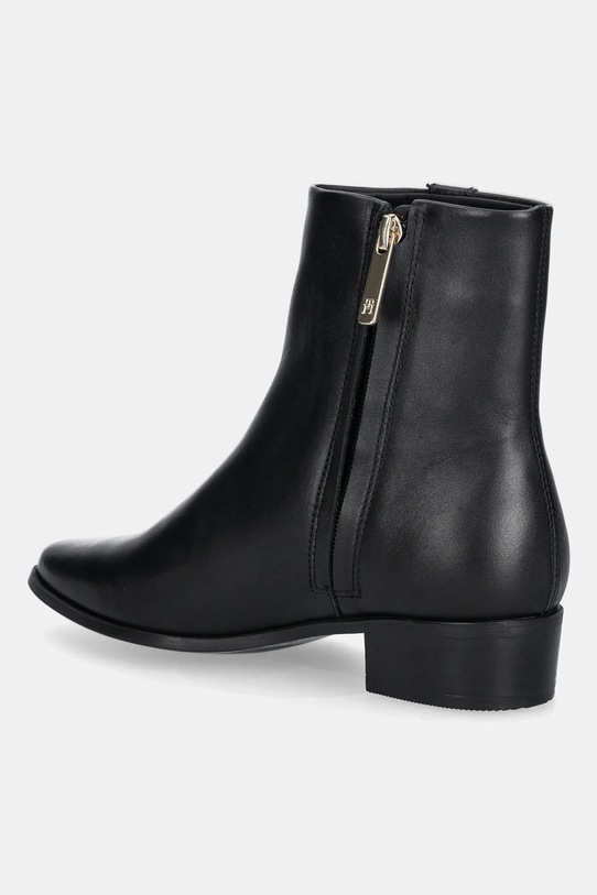 Obuv Kožené členkové topánky Tommy Hilfiger TH LEATHER POINTY ZIP BOOTIE FW0FW08980 čierna