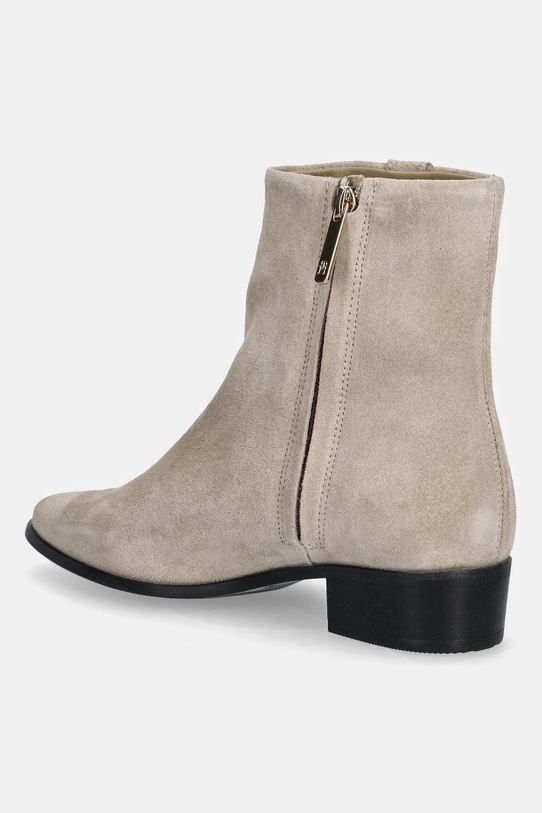 Obuwie Tommy Hilfiger botki zamszowe TH SUEDE POINTY ZIP BOOTIE FW0FW08981 beżowy