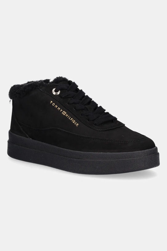 Tommy Hilfiger sneakersy nubukowe MODERN COURT SNEAKER MC WL płaska czarny FW0FW09000