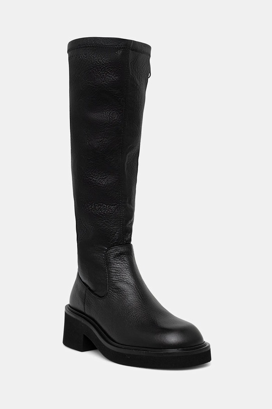 Kozačky Tommy Jeans TJW STRETCHY LONG BOOT nezateplené černá EN0EN02851