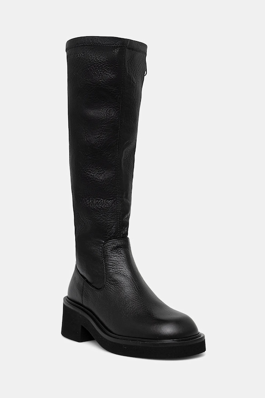 Tommy Jeans kozaki TJW STRETCHY LONG BOOT imitacja skóry licowej czarny EN0EN02851