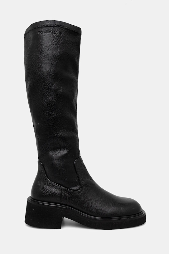 Tommy Jeans kozaki TJW STRETCHY LONG BOOT EN0EN02851 czarny AW25