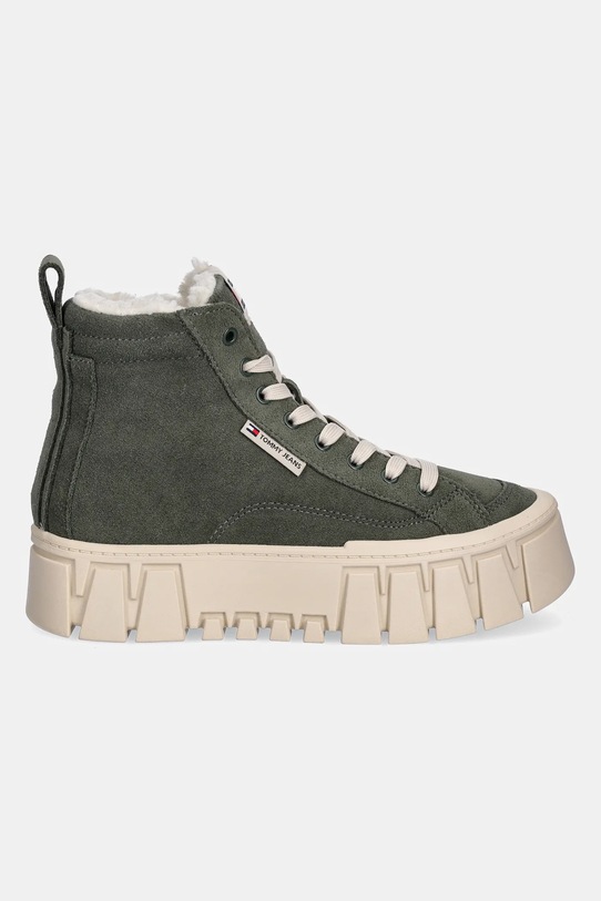 Замшевые кроссовки Tommy Jeans TJW VULC FLATFORM SUEDE WL EN0EN02894 зелёный NC25