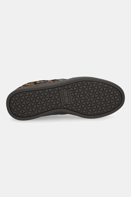 Kožené tenisky Tommy Jeans THE GREENWICH EDGE LEOPARD EN0EN02904 hnědá