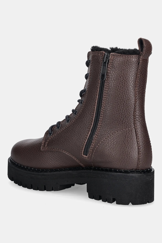 Obuwie Tommy Jeans botki skórzane TJW URBAN LACEUP BOOT WL EN0EN02906 brązowy
