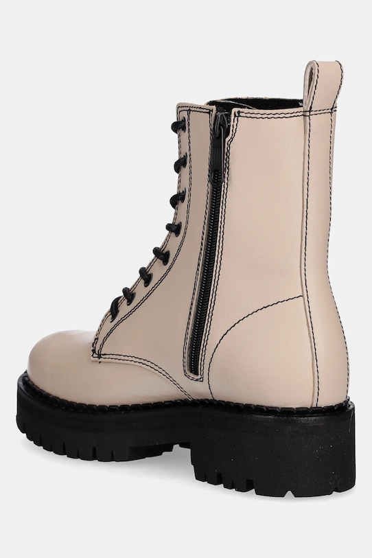 Boty Kožené workery Tommy Jeans TJW URBAN LACE UP BOOT EN0EN02907 béžová