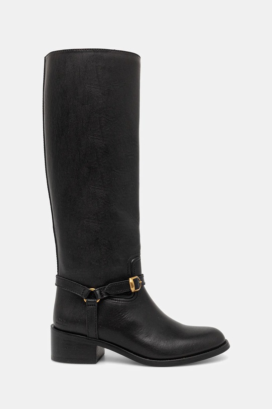 Шкіряні чоботи Polo Ralph Lauren Riding Boot 818963422002.001 чорний AW25