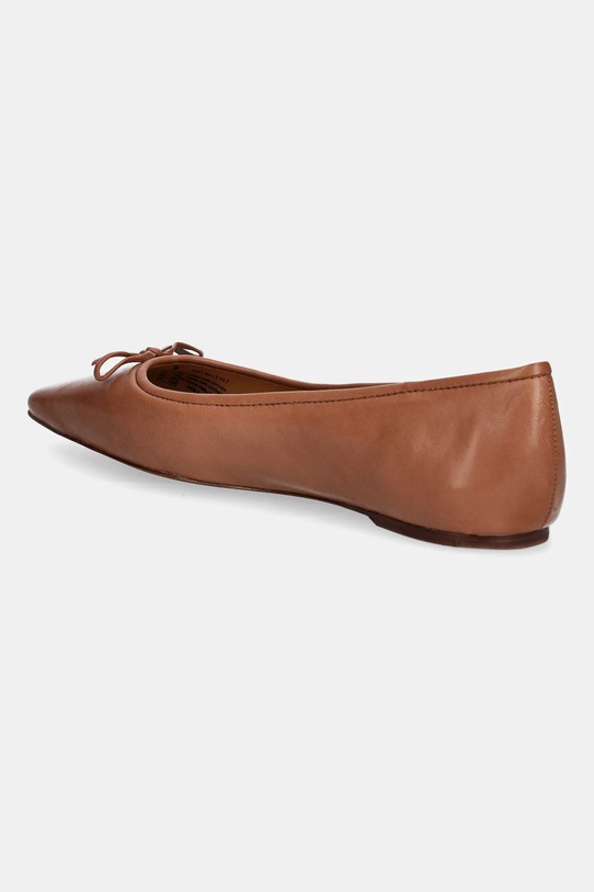 Παπούτσια Δερμάτινες μπαλαρίνες Polo Ralph Lauren Pointed Ballet 818973066001.250 καφέ