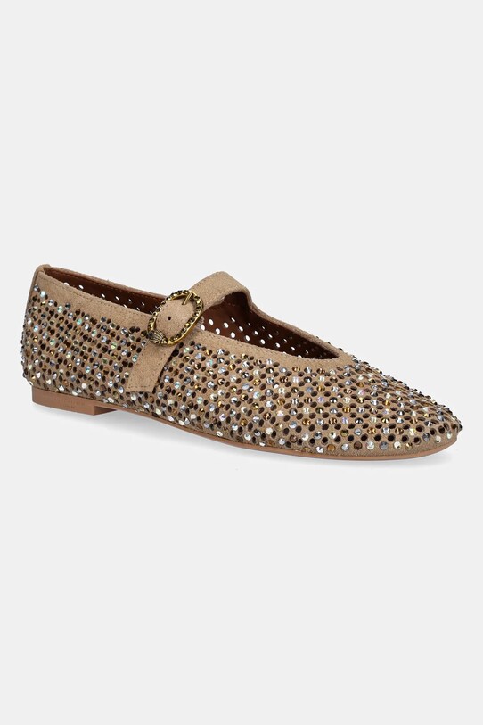 Kurt Geiger London ballerine in pelle scamosciata Mayfair Ballet Flat oro 2656339209.BROWNOTH