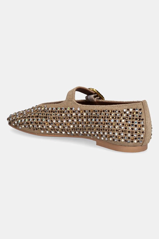 Scarpe Kurt Geiger London ballerine in pelle scamosciata Mayfair Ballet Flat 2656339209.BROWNOTH oro