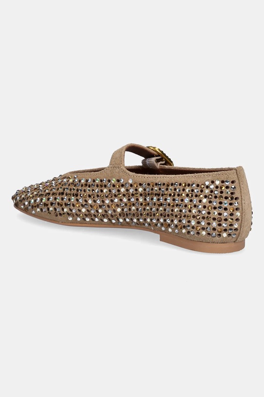 Obutev Balerinke iz semiša Kurt Geiger London Mayfair Ballet Flat 2656339209.BROWNOTH zlata