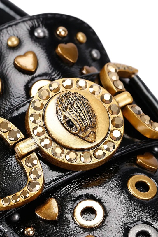 Kurt Geiger London mokasyny skórzane Mansion Stud Loafer czarny 4737405309.BLKCOMB