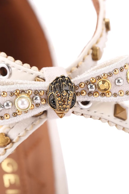 Kurt Geiger London szpilki Mini Bow Eyelet Sandal beżowy 4711944109.BONECOMB