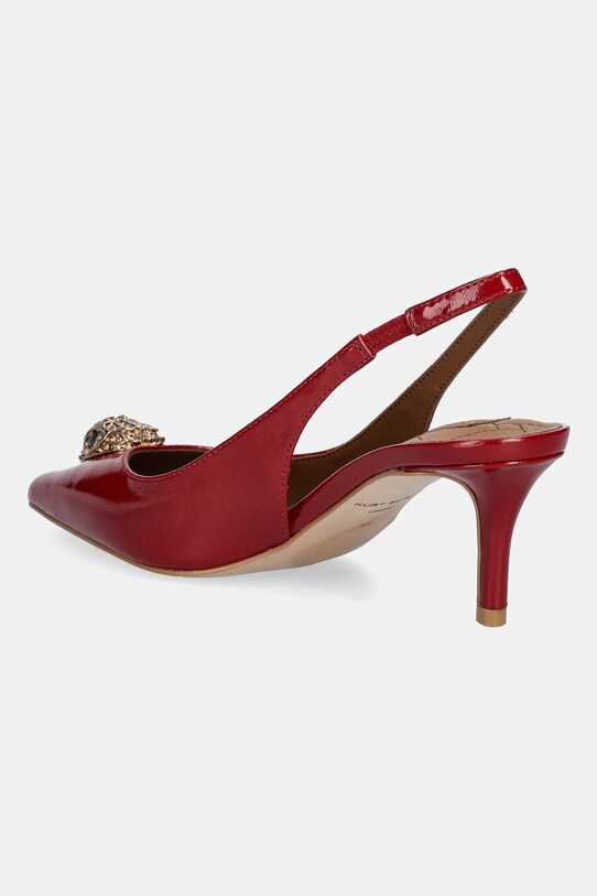 Obuwie Kurt Geiger London szpilki skórzane Belgravia Sling Back 9786950319.RED bordowy
