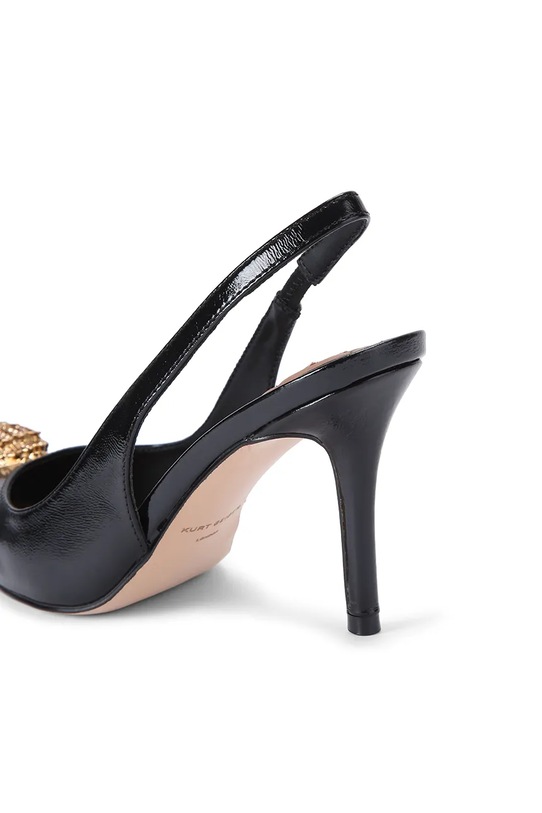 Kurt Geiger London szpilki skórzane Belgravia High Sling 3422800309.BLACK czarny