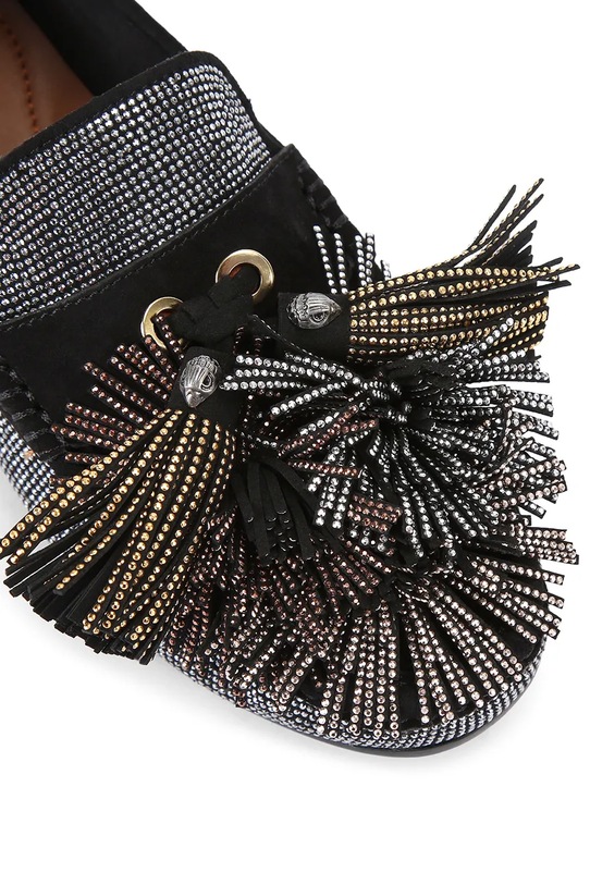 Obutev Mokasini iz semiša Kurt Geiger London Pom Pom Moccasin 4369500609.BLACK črna