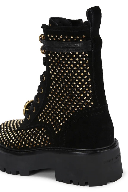 Nizki škornji iz semiša Kurt Geiger London Chelsea Perf Boot črna 4731409209.BLKOTHER