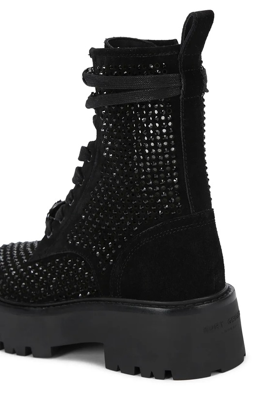 Nizki škornji iz semiša Kurt Geiger London Chelsea Perf Boot Drench črna 4747900209.BLACK