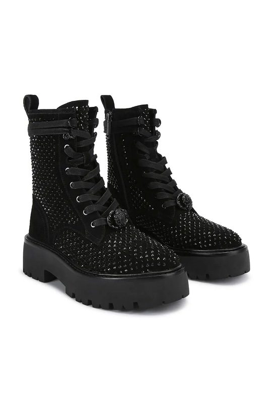 Nizki škornji iz semiša Kurt Geiger London Chelsea Perf Boot Drench 4747900209.BLACK črna