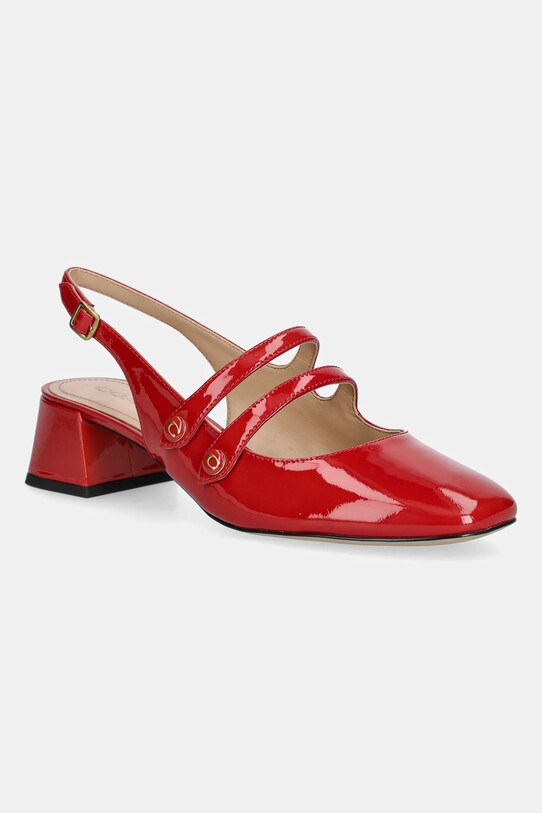 Coach pantofi de piele Winley Slingback Mary Jane calcai expus rosu CAS42.PJ6
