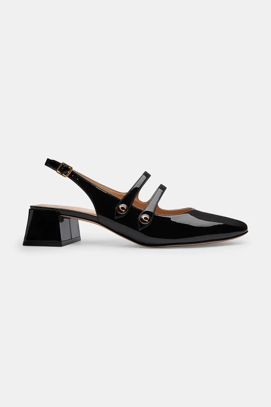 Usnjeni salonarji Coach Winley Slingback Mary Jane Široka črna CAS42.BLK