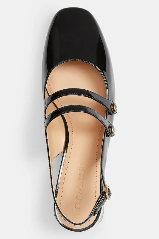 Coach czółenka skórzane Winley Slingback Mary Jane czarny CAS42.BLK