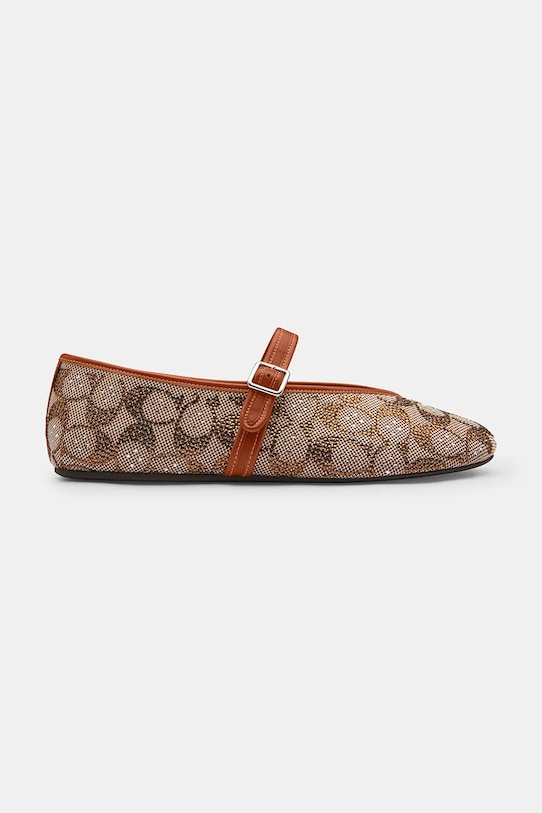Μπαλαρίνες Coach Sculpted C Soft Mary Jane καφέ CBP01.BAR