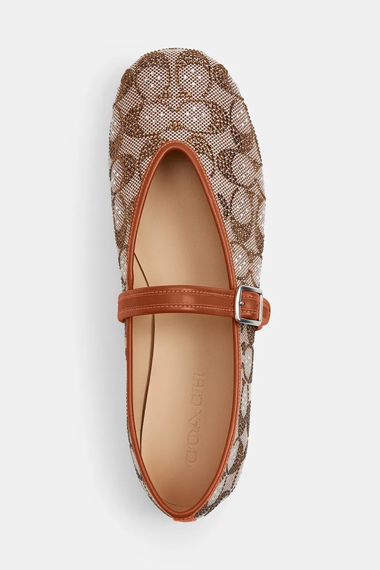Μπαλαρίνες Coach Sculpted C Soft Mary Jane καφέ CBP01.BAR