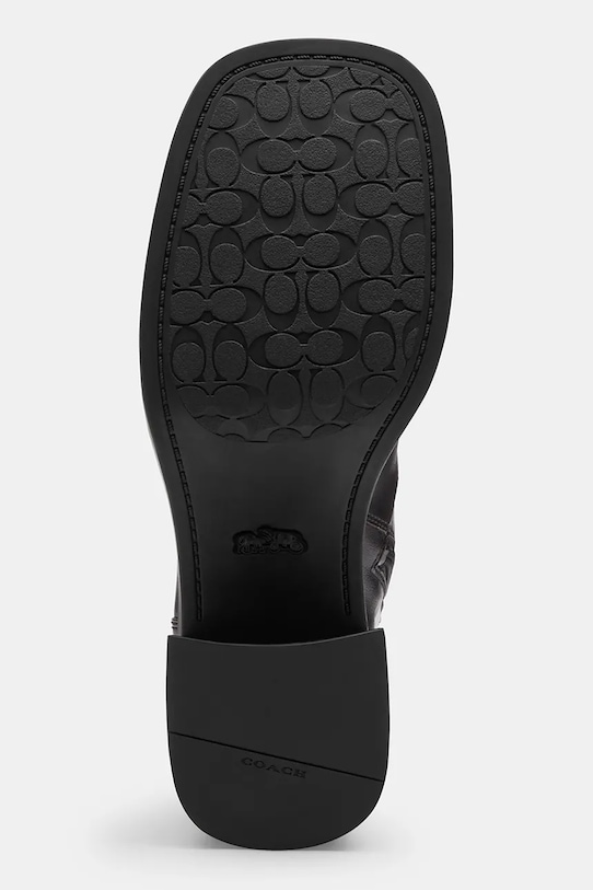 Kožené členkové topánky Coach Sculpted C Loved Leather Bootie CBO46.BLK čierna