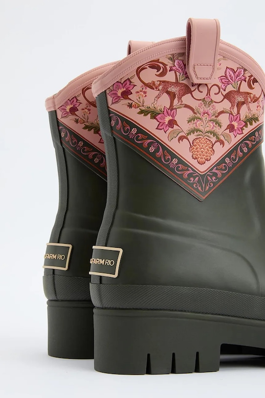 Obuwie Barbour kalosze Barbour x Farm Rio Thais Short Welly LRF0123MI11 zielony