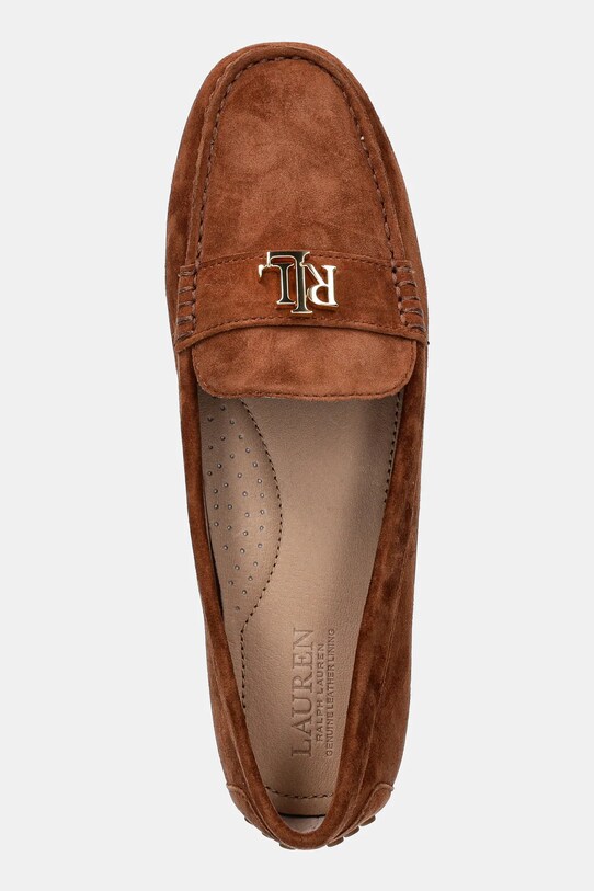 Lauren Ralph Lauren mocasini din piele întoarsă Barnsbury maro 802821629032.200