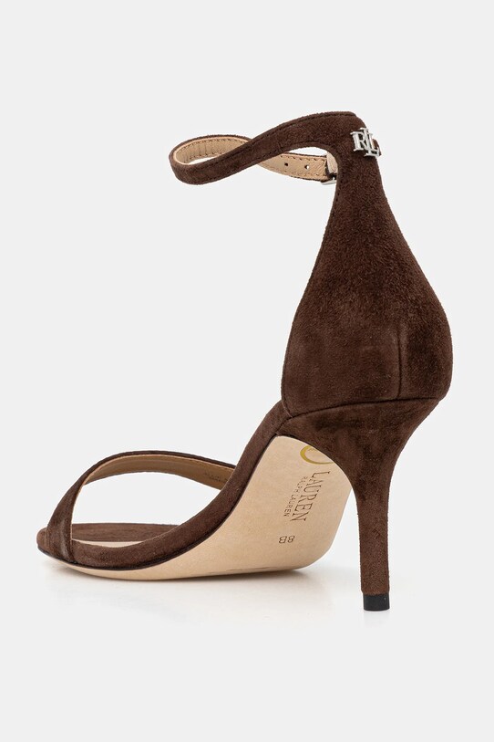 Încălțăminte Lauren Ralph Lauren sandale din piele întoarsă Allie Mid 802959175011.200 maro