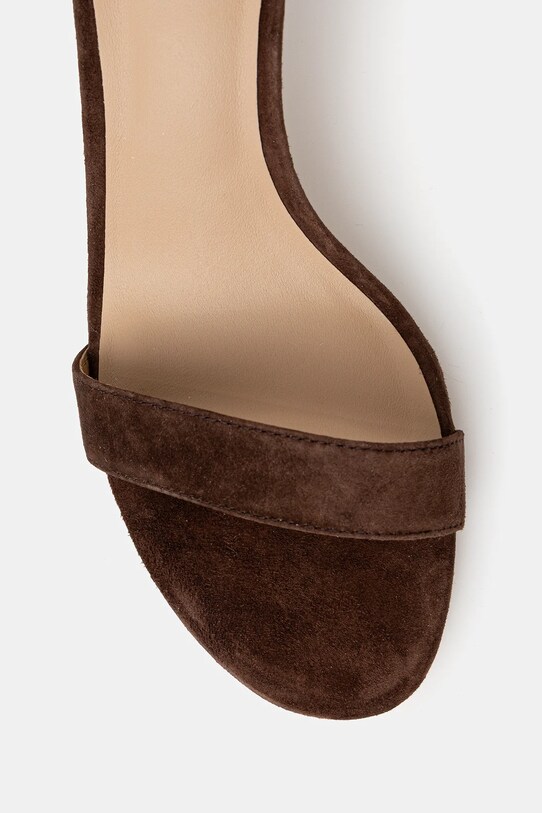 Lauren Ralph Lauren sandale din piele întoarsă Allie Mid maro 802959175011.200