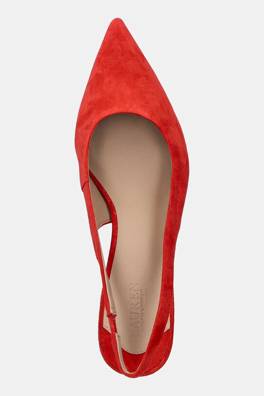 Lauren Ralph Lauren tocuri din piele întoarsă Lolah II rosu 802959263005.600