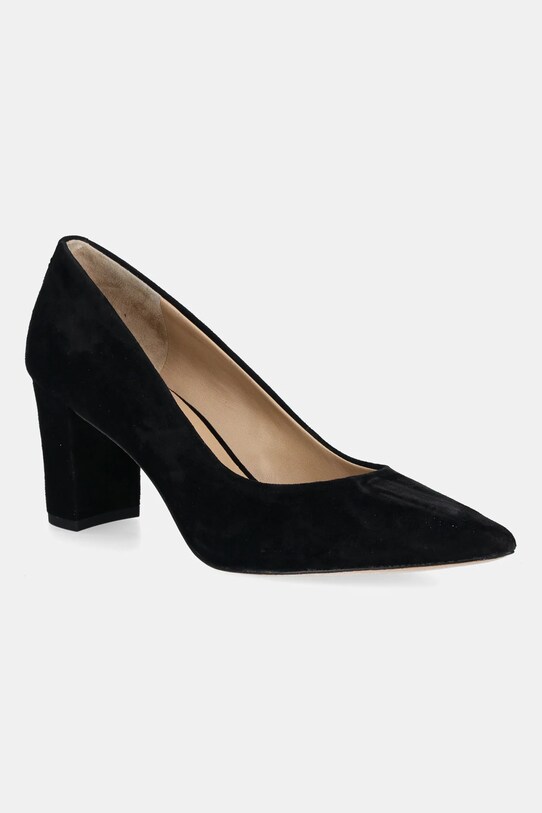 Lauren Ralph Lauren czółenka zamszowe Lanette Blkh słupek czarny 802967743001.001