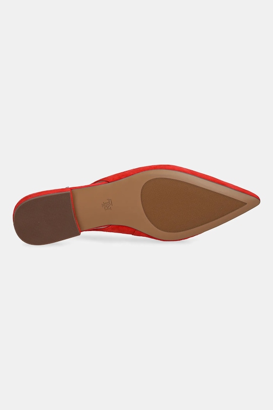 Lauren Ralph Lauren balerini din piele întoarsă Londyn Slbck 802967746004.600 rosu