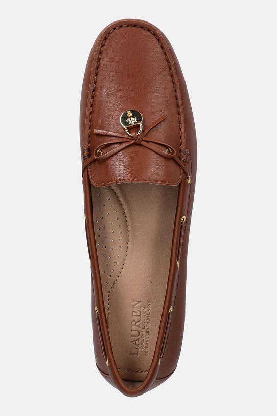 Δερμάτινα μοκασίνια Lauren Ralph Lauren Wylie καφέ 802967751002.200