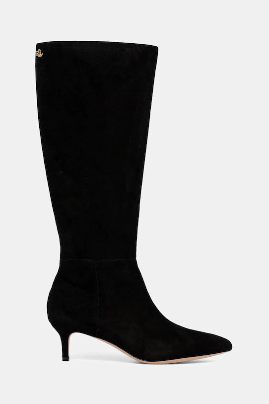 Semišové čižmy Lauren Ralph Lauren Mckay Tl Hl 802967811002.001 čierna AW25