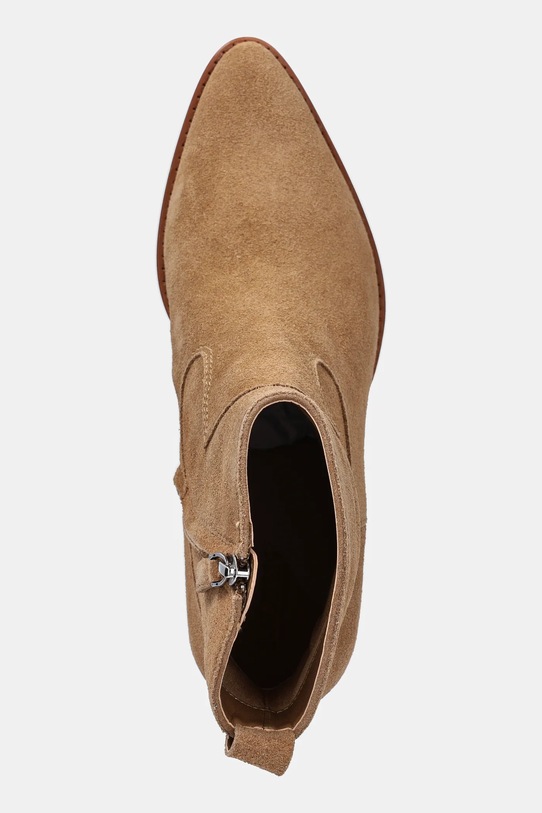 Gležnječe od brušene kože Lauren Ralph Lauren Harpher smeđa 802974389001.260