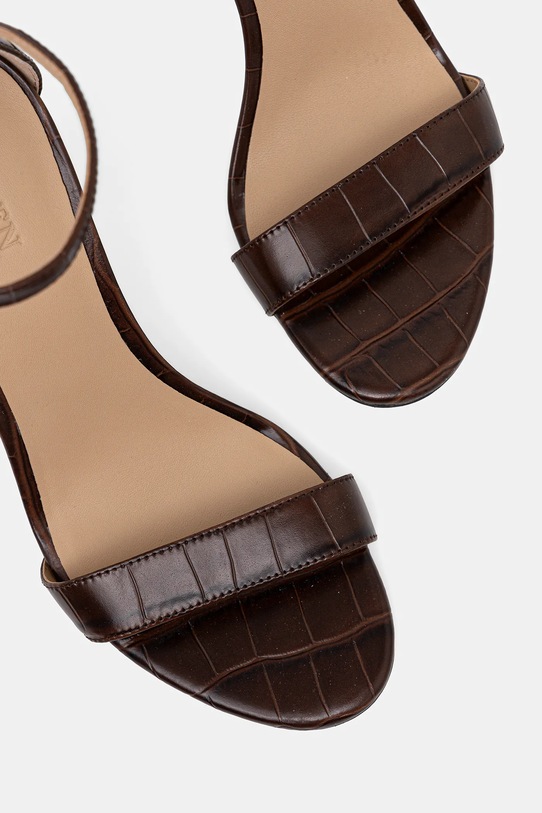Usnjeni sandali Lauren Ralph Lauren Allie rjava 802979181001.200