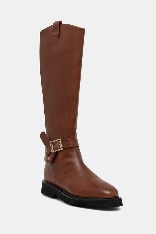 Barbour kozaki skórzane Theodora płaski brązowy LFO0783BR39