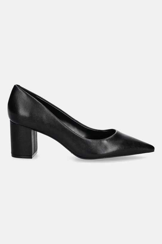 Кожени обувки с дебел ток HUGO Devany 50536630.001 черен AW25