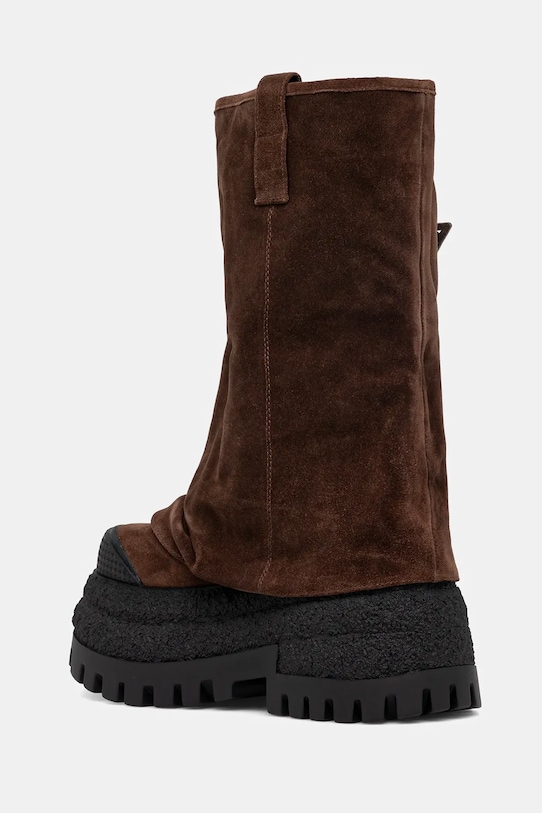 Obuwie Naked Wolfe kozaki zamszowe Disturb Disturb.Chocolate brązowy