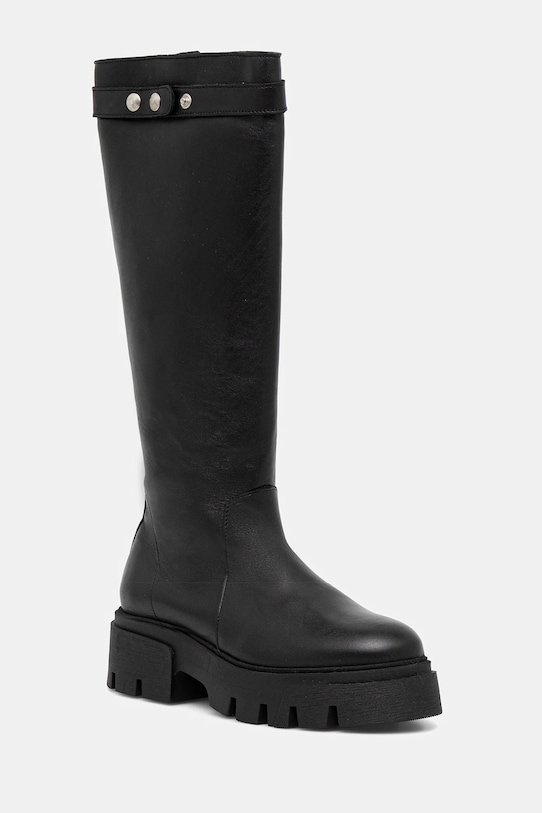 Kožené čižmy Bianco BIAMIA usňová koža čierna 11302218